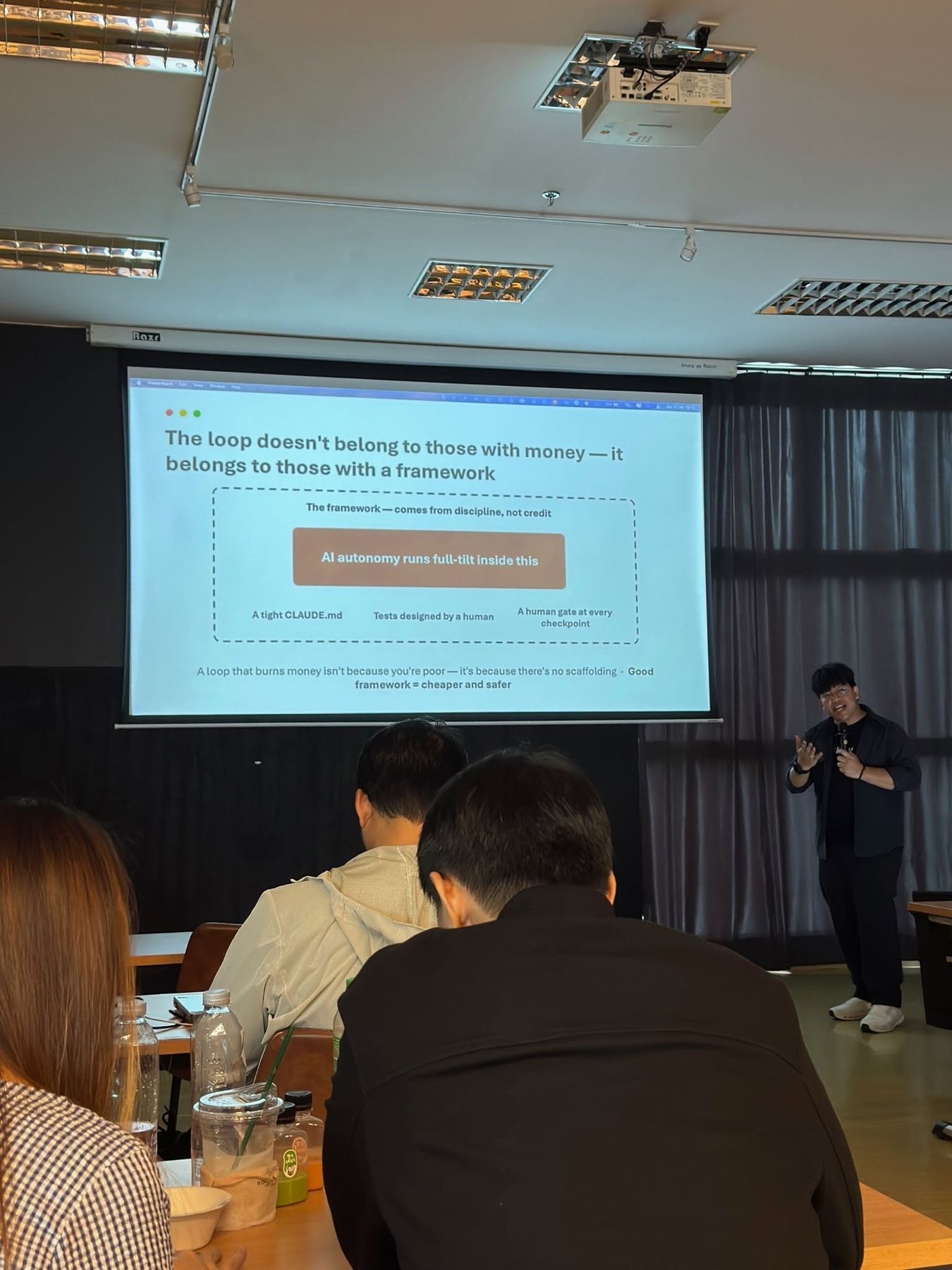 Tananut speaking at Claude Connects Chiang Mai